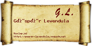 Gáspár Levendula névjegykártya